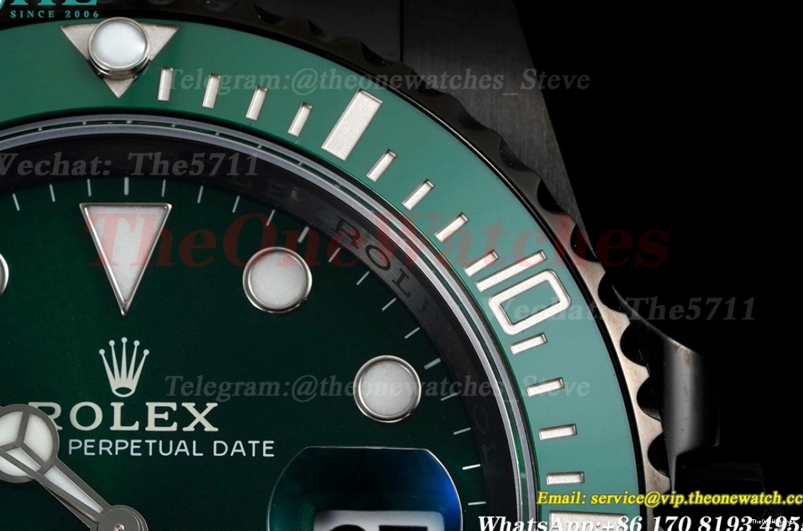 VS3135 SS DLC Green Blaken V6F Dot 40mm Submariner 0407